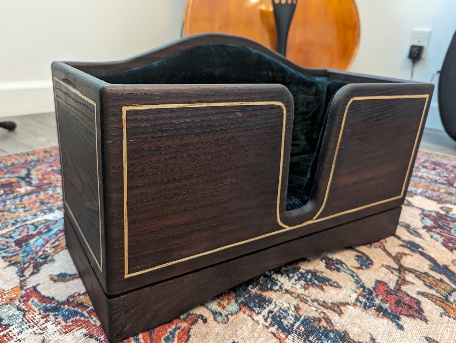 Heat-treated ash stock for the cello box
