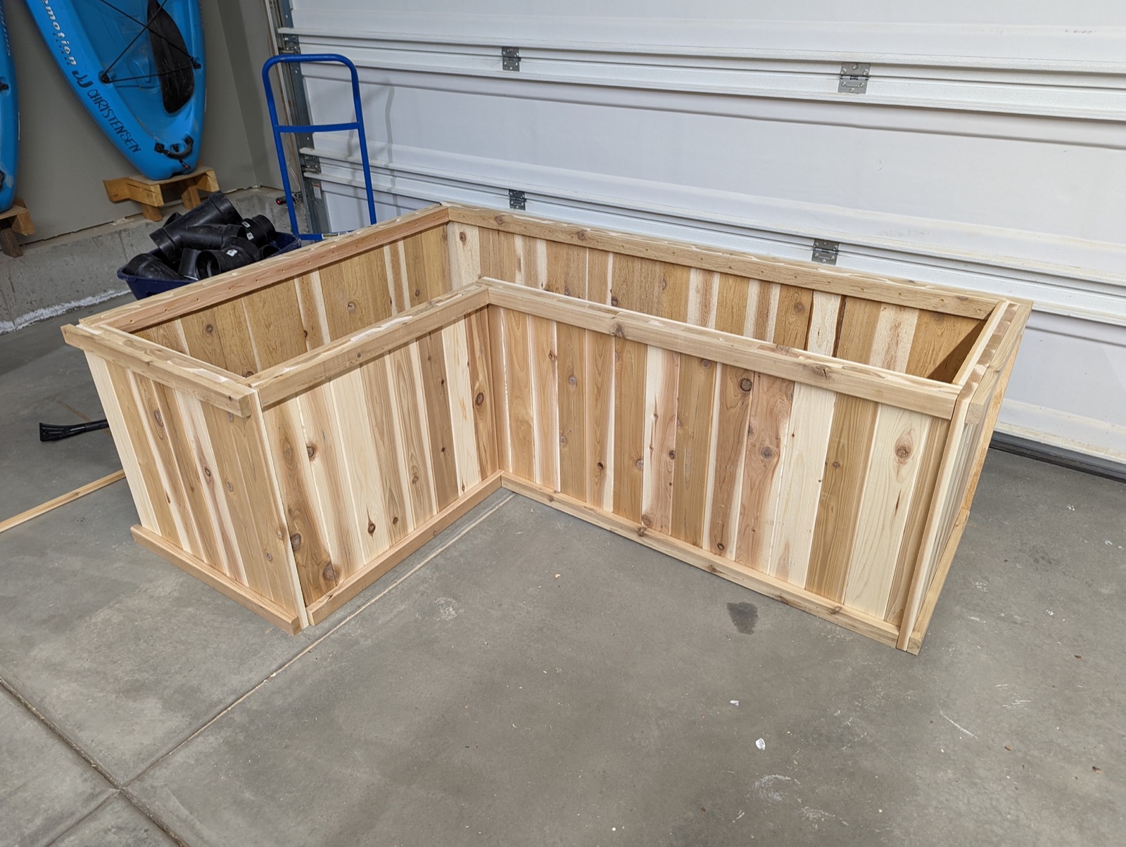Finished cedar garden box