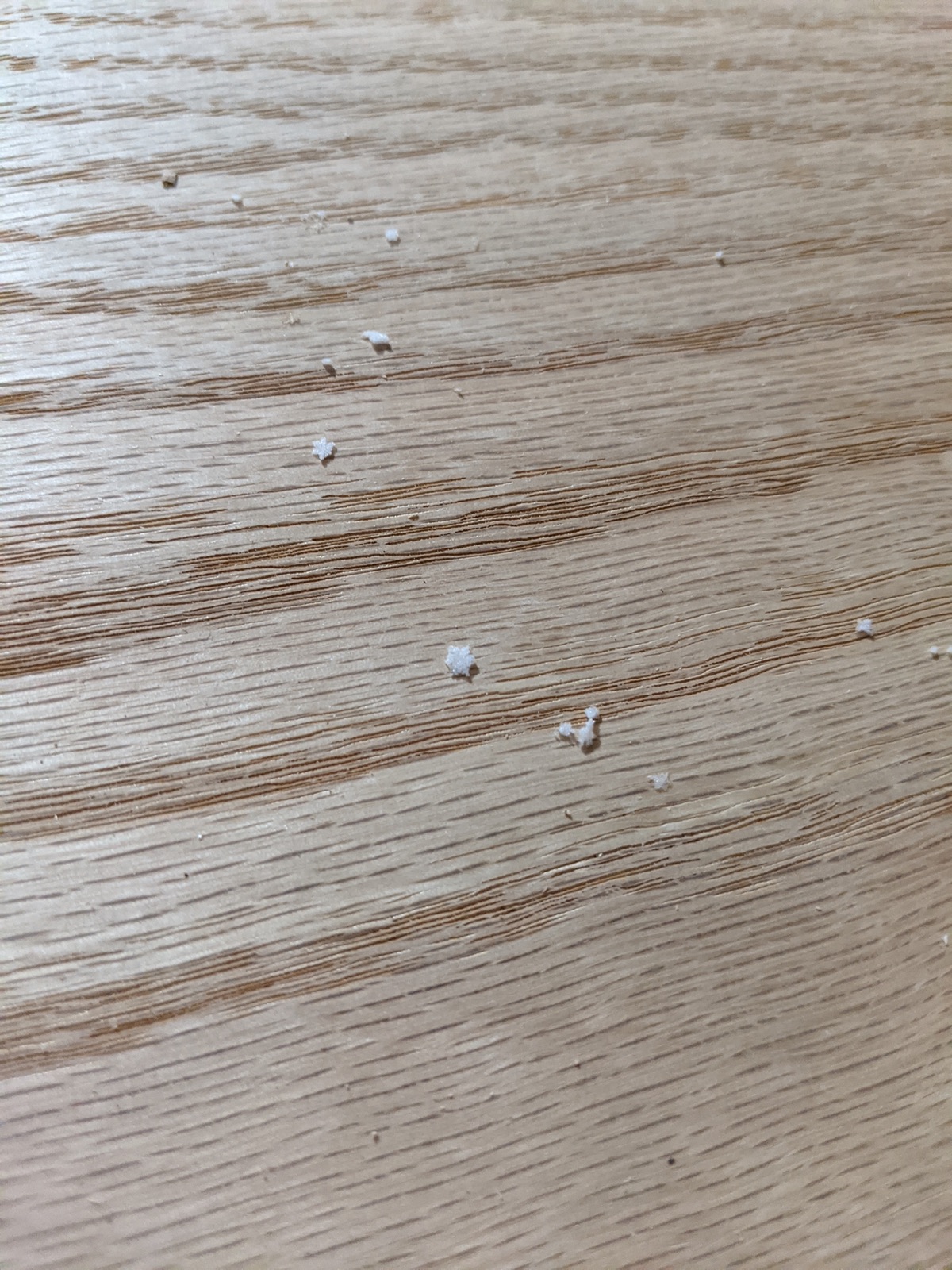 Red oak milled for the desktop and shelves
