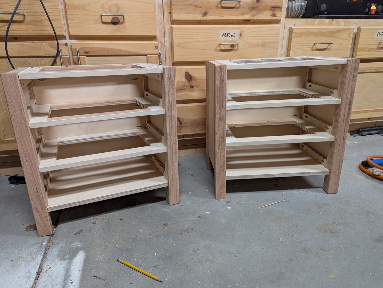 Nightstands assembled