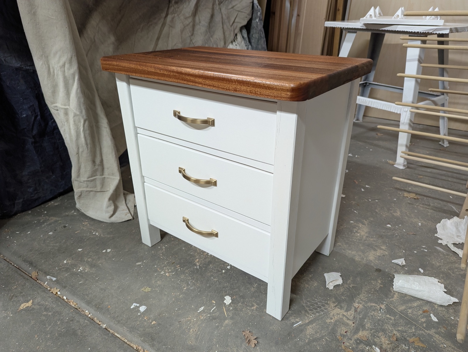 Nightstand assembled and finished