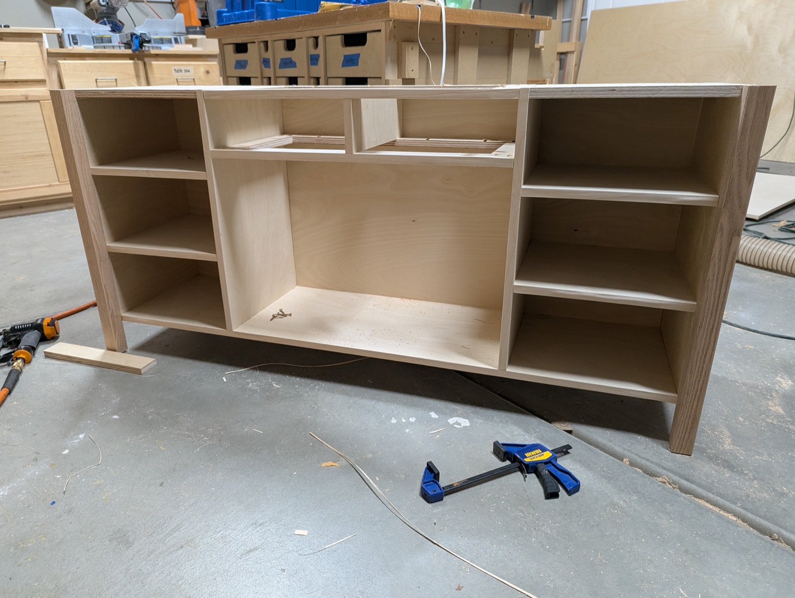 TV stand assembled