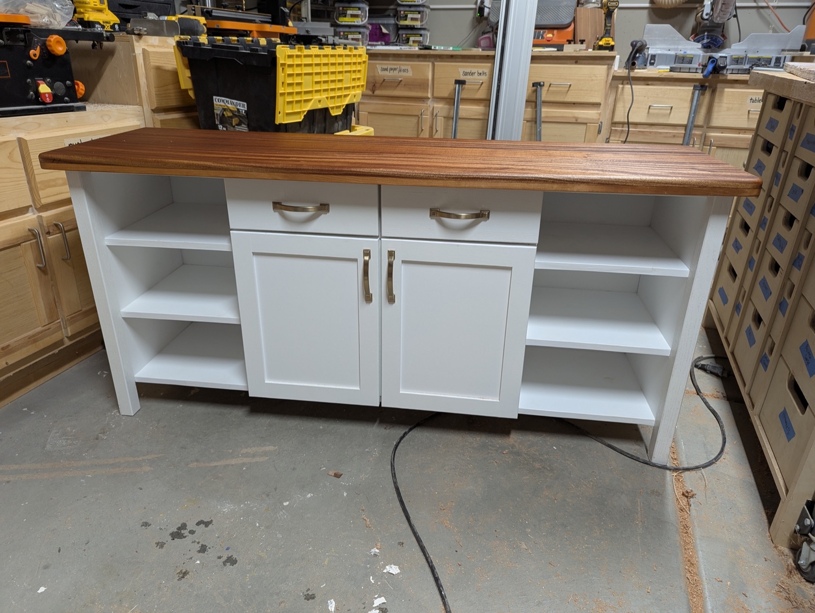 TV stand assembled and finished