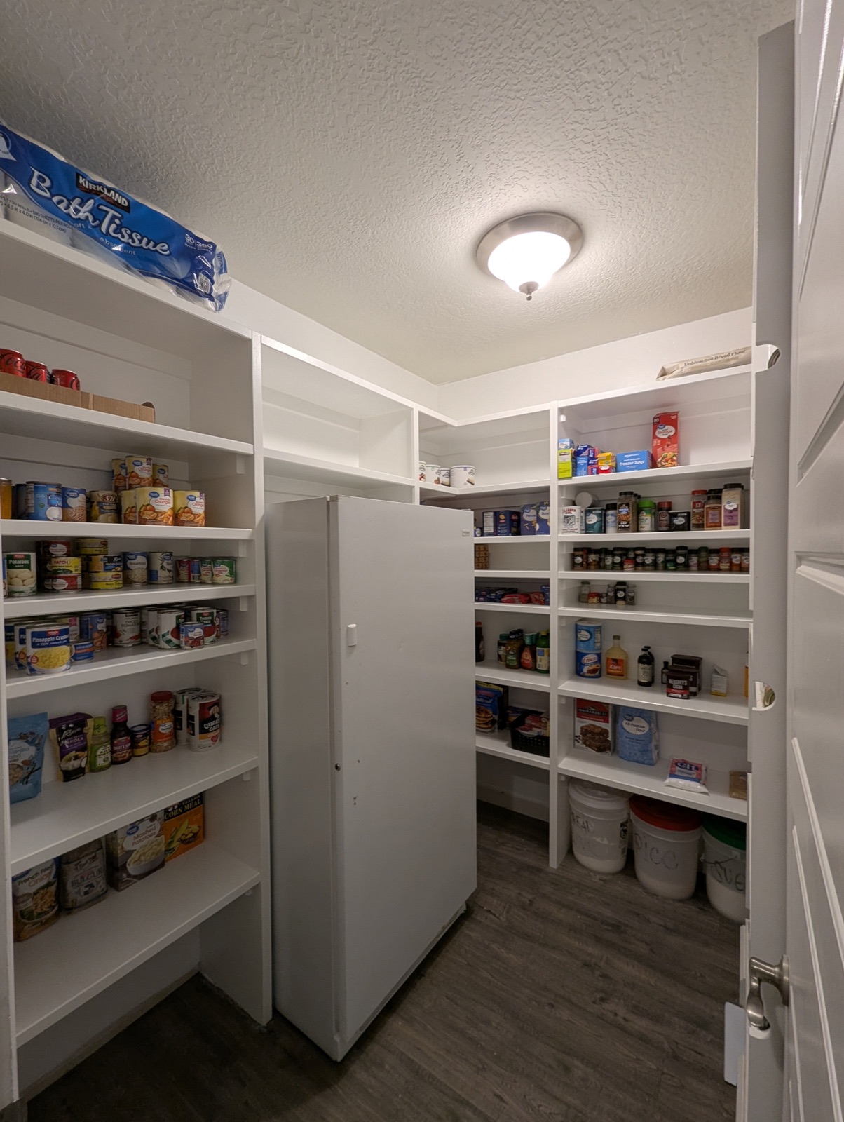 Finished pantry shelving