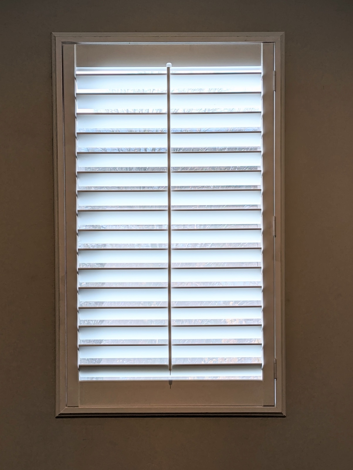 A single shutter installed